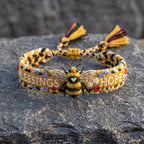 🌼Bendiciones y Esperanza 🐝Pulsera Tejida a Mano de Abeja de Miel - Edición Limitada 2026