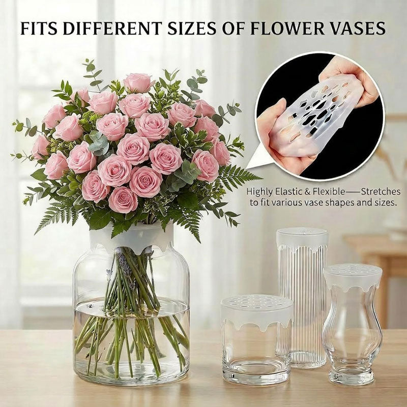 🎁 Compra 1 y recibe 1 GRATIS 🌼 Haz que tus flores luzcan altas y hermosas – Soporte de silicona para ramos ✨