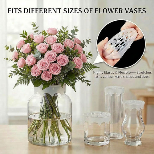 🎁 Compra 1 y recibe 1 GRATIS 🌼 Haz que tus flores luzcan altas y hermosas – Soporte de silicona para ramos ✨