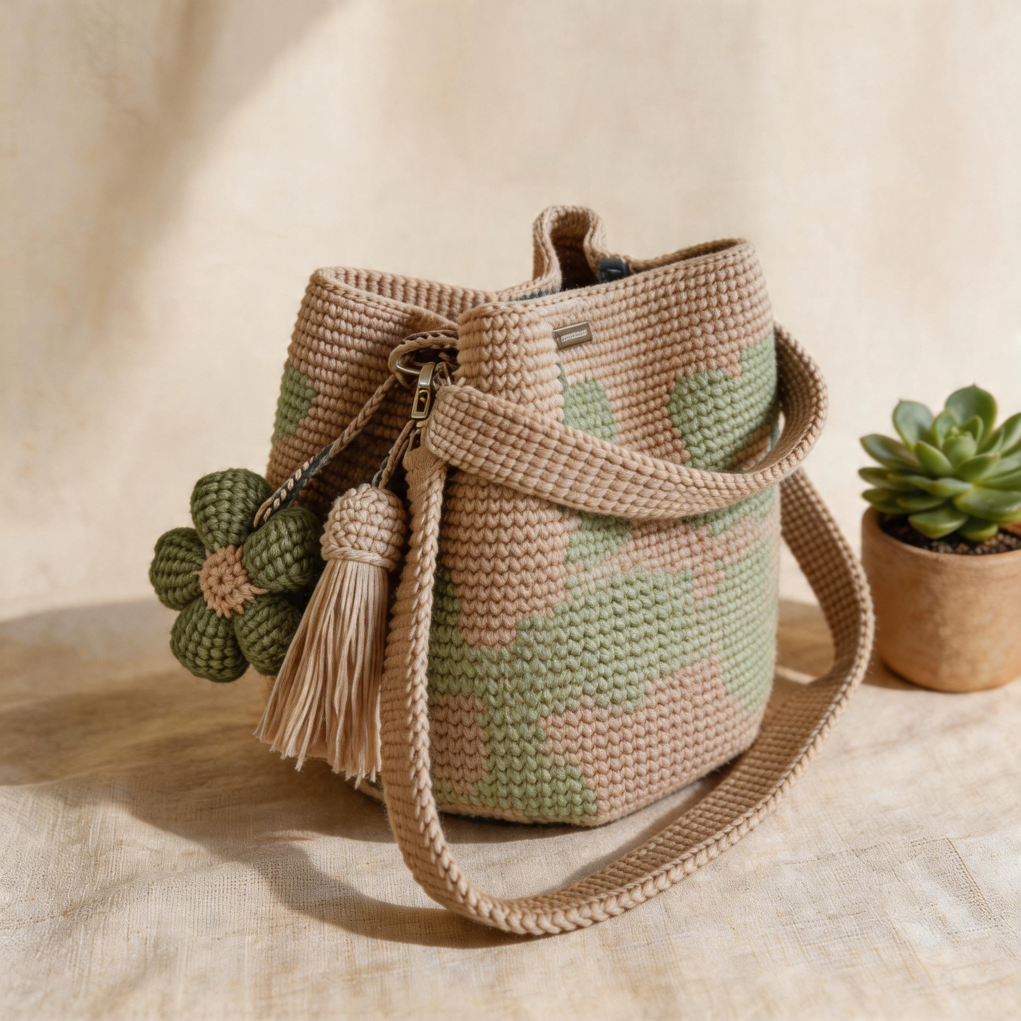 Bolso Tote de Flores de Crochet Hecho a Mano 🌼✨