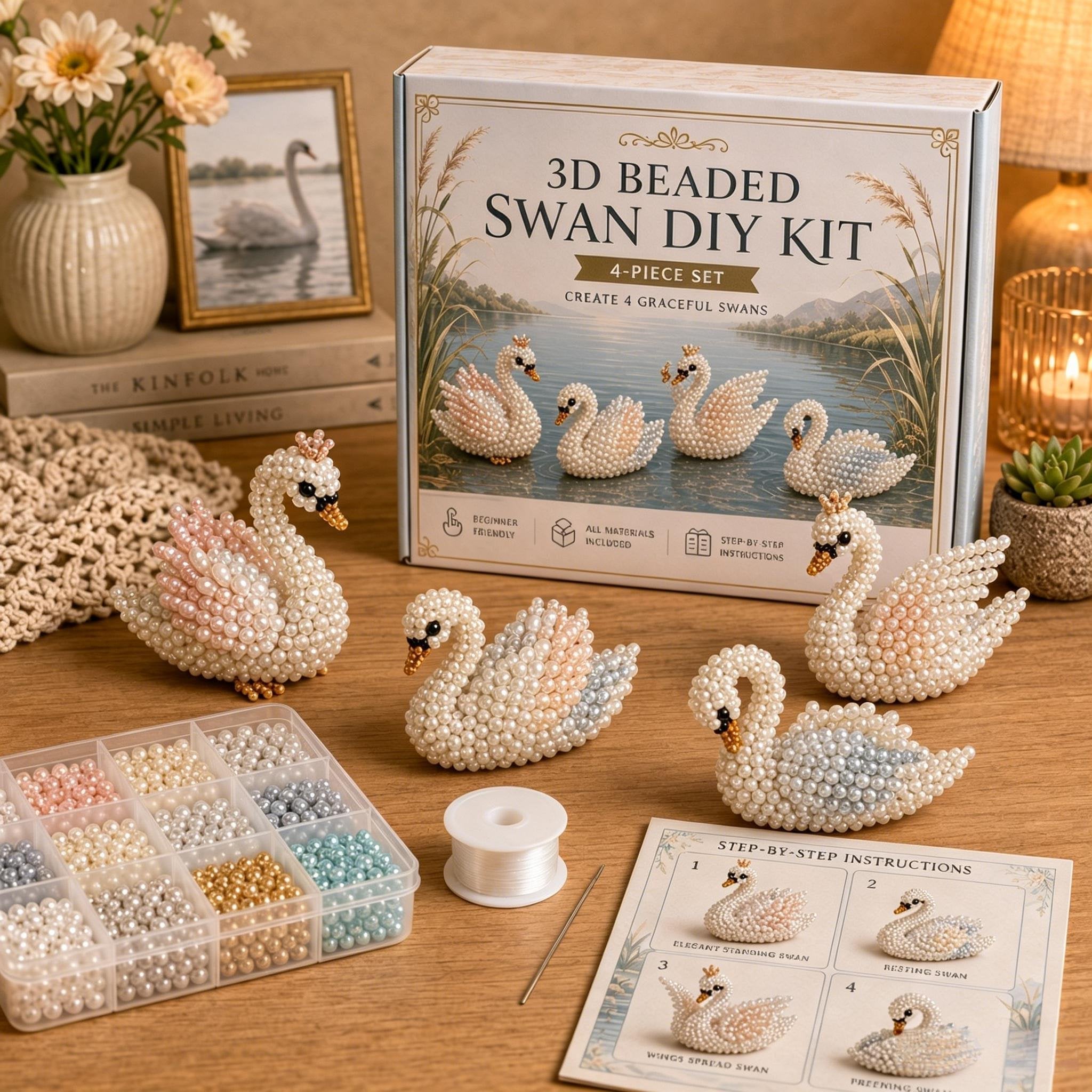 🧵✨ Kit de Bricolaje (DIY) de Animales de Cuentas en 3D Miniatura