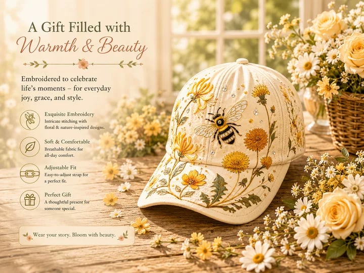 🔥 Último día – 50% de descuento 🌸🌿 Gorra Garden Morning