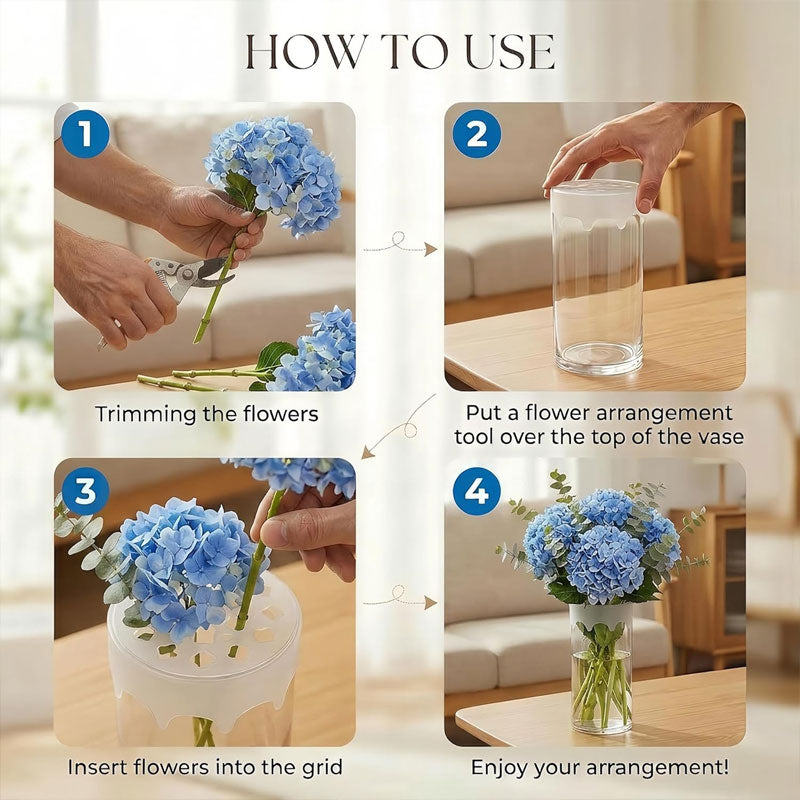 🎁 Compra 1 y recibe 1 GRATIS 🌼 Haz que tus flores luzcan altas y hermosas – Soporte de silicona para ramos ✨