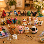 🧵✨ Kit de Bricolaje (DIY) de Animales de Cuentas en 3D Miniatura