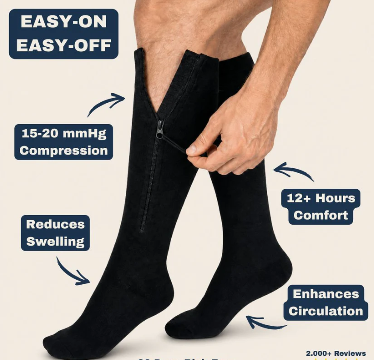 🏃‍♂️ Calcetines Deportivos con Cierre – Comodidad, Soporte y Fácil de Poner/Quitar