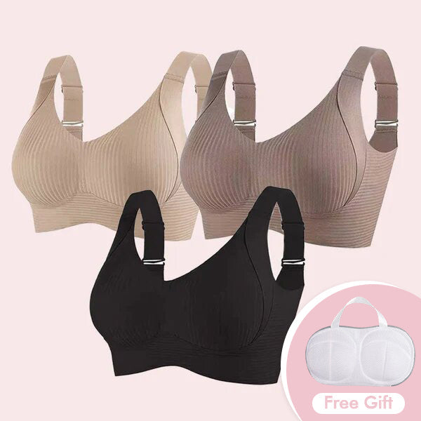 🎁 SOLO POR HOY: ¡Compra 1 sujetador, llévate 3 + Bolsa de lavado GRATIS!🔥Sujetador de gran sujeción | Push-up sin varillas👍Adiós a los pechos caídos