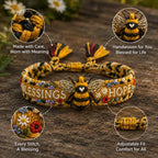 🌼Bendiciones y Esperanza 🐝Pulsera Tejida a Mano de Abeja de Miel - Edición Limitada 2026