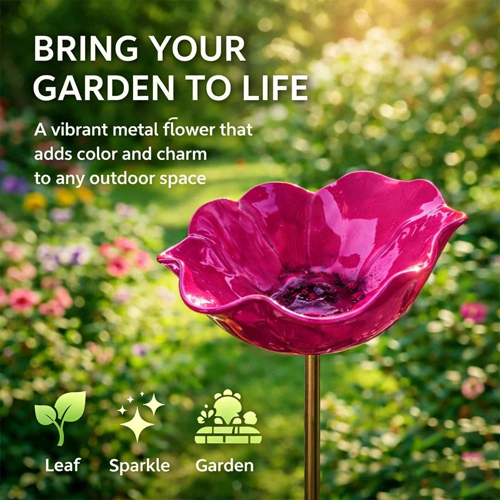 💖🎁 Regalos para el Día de la Madre 2026 -- 🎁 Estaca de Jardín de Flor de Metal Hecha a Mano 🐦
