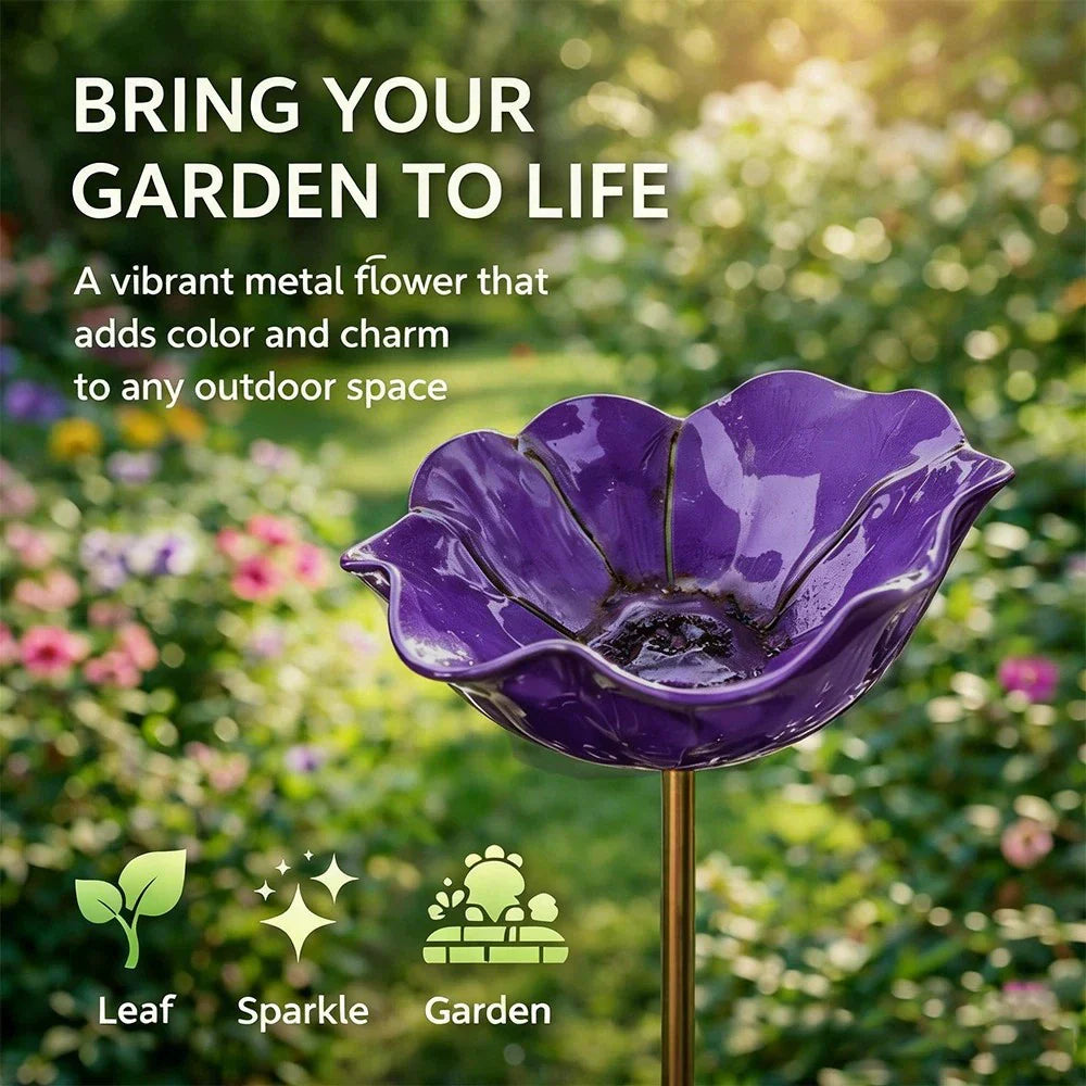 💖🎁 Regalos para el Día de la Madre 2026 -- 🎁 Estaca de Jardín de Flor de Metal Hecha a Mano 🐦