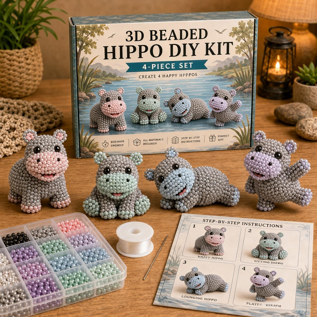 🧵✨ Kit de Bricolaje (DIY) de Animales de Cuentas en 3D Miniatura