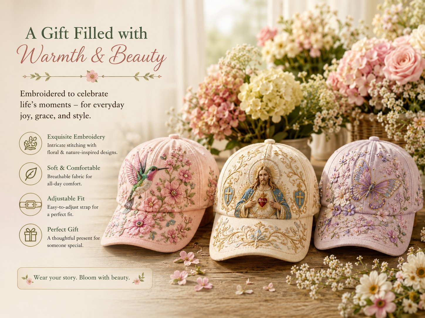 🔥 Último día – 50% de descuento 🌸🌿 Gorra Garden Morning
