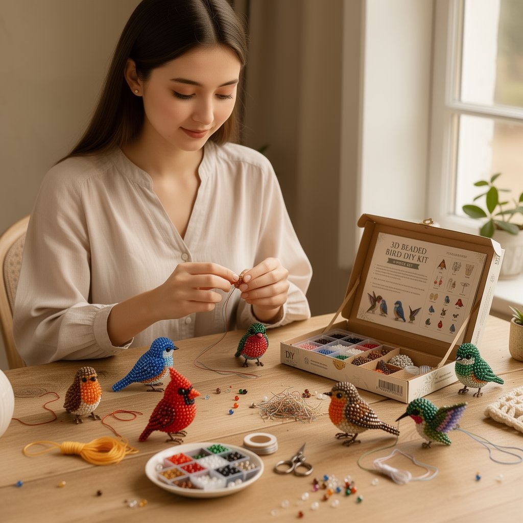 🧵✨ Kit de Bricolaje (DIY) de Animales de Cuentas en 3D Miniatura