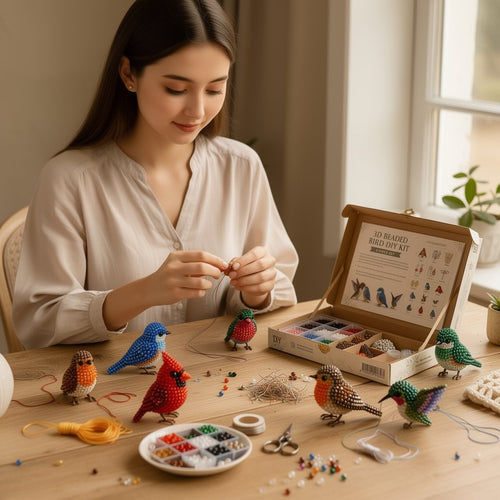 🧵✨ Kit de Bricolaje (DIY) de Animales de Cuentas en 3D Miniatura