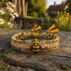🌼Bendiciones y Esperanza 🐝Pulsera Tejida a Mano de Abeja de Miel - Edición Limitada 2026