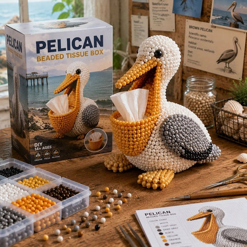 🔥¡Último día! 50% DE DESCUENTO 🦘 Kit de DIY de Caja de Pañuelos de Animales con Cuentas